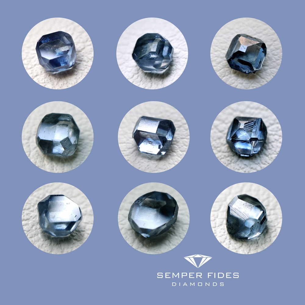 ダイヤモンド原石：様々な形の魅力